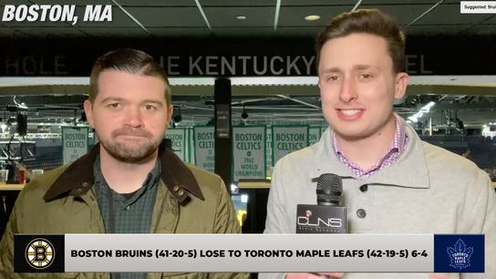VIDEO: Conor Ryan reacts to Bruins’ loss to Maple Leafs at TD Garden  taken At TD Garden (Bruins)